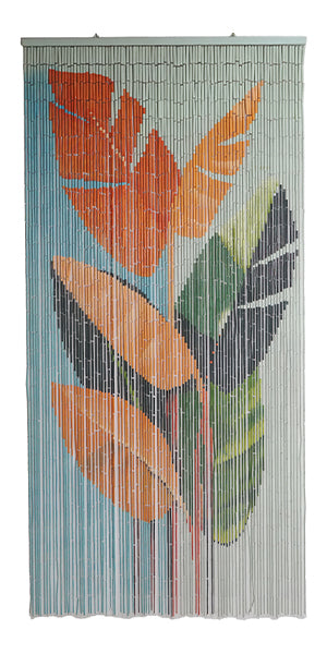 Vietbud Decor Bamboo Curtain Room Divider – Cranes with Red Sun Artwork, 90 × 200 cm – Natural Vietnamese Handcrafted Panel for Doorway, Wall Decor & Insect Barrier