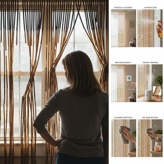 ※6: Bamboo Bead Curtain Care: 3 Expert Tips to Prevent Warping & Fading