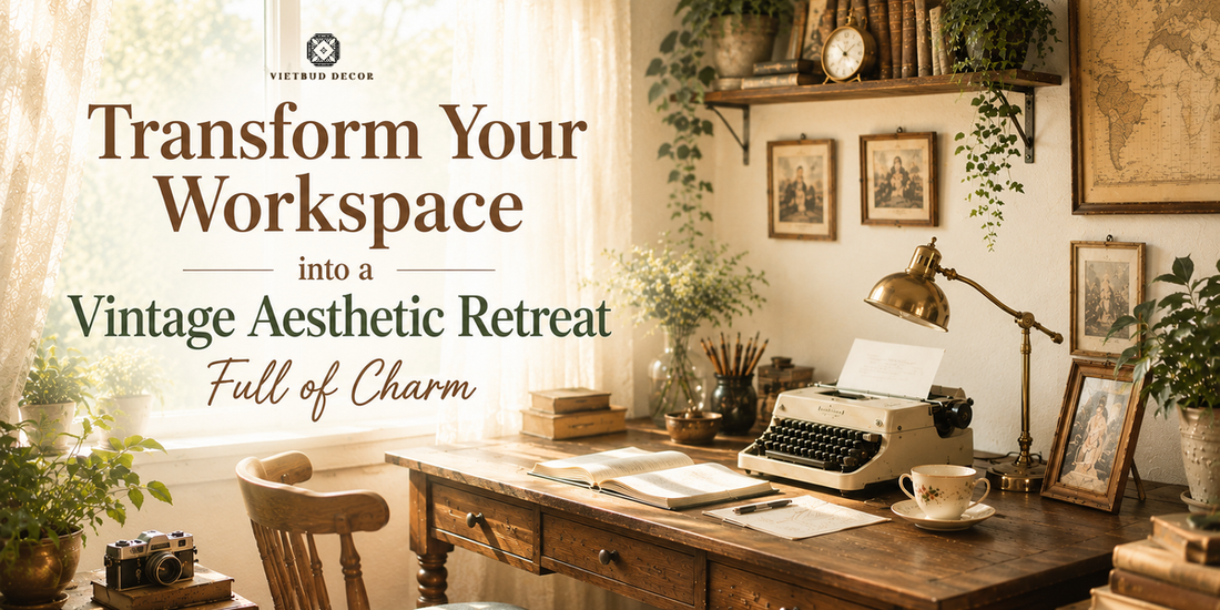 Transform Your Workspace Into A Vintage Aesthetic Retreat Full Of Charm