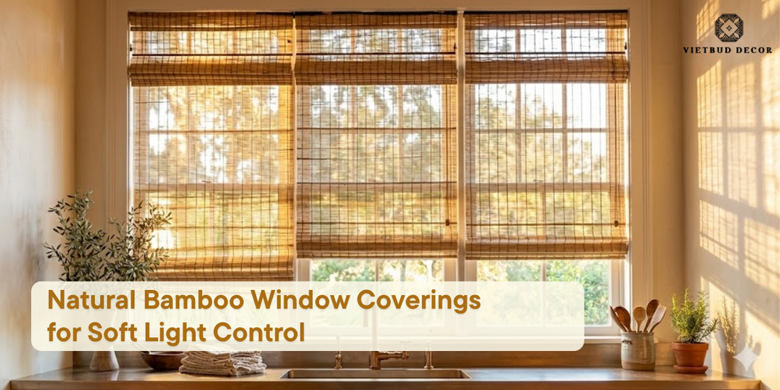 Natural Bamboo Window Coverings For Soft Control