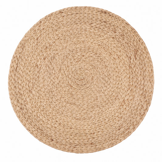 Vietbud Decor Water Hyacinth Round Handwoven Area Rug - 4 ft (122cm)