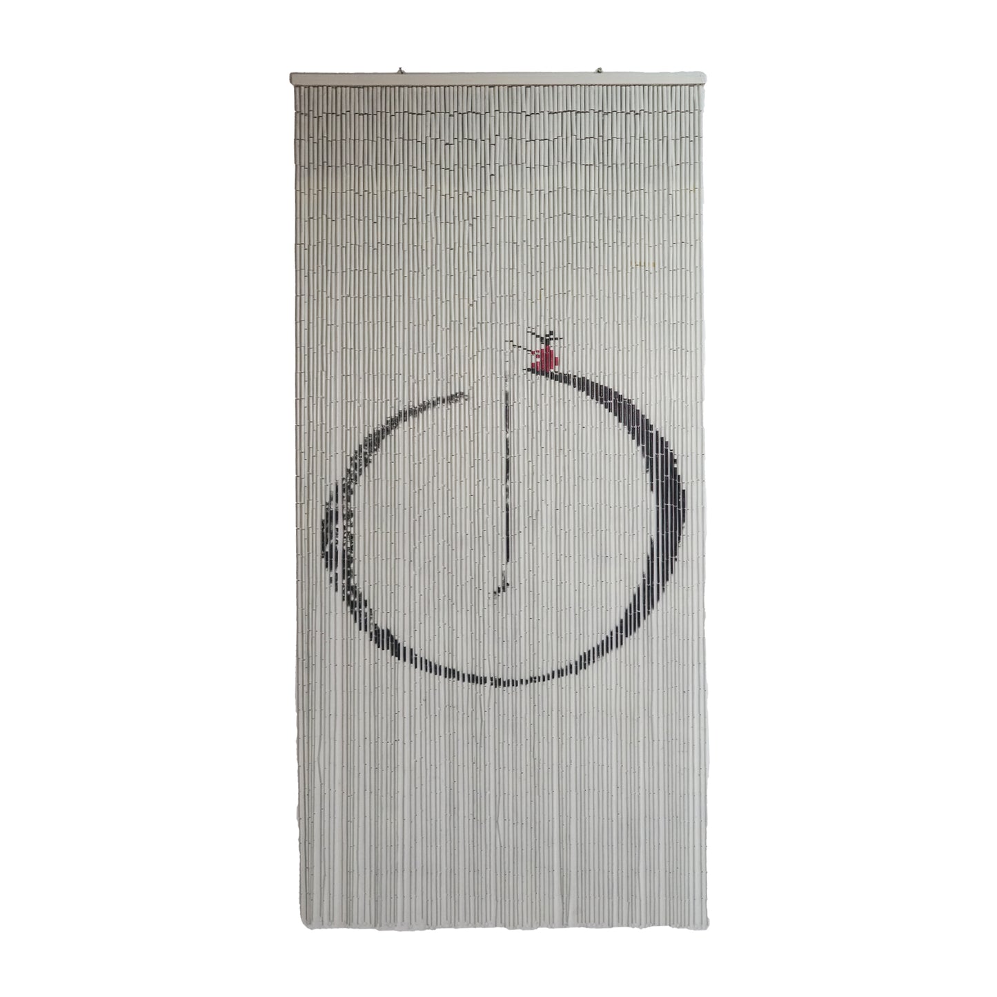 Vietbud Décor Bamboo Beaded Curtain Wall Art – Fishing Design, Decorative Room Divider & Indoor Hanging Panel for Doorways, 35.43 x 78.74 Inches