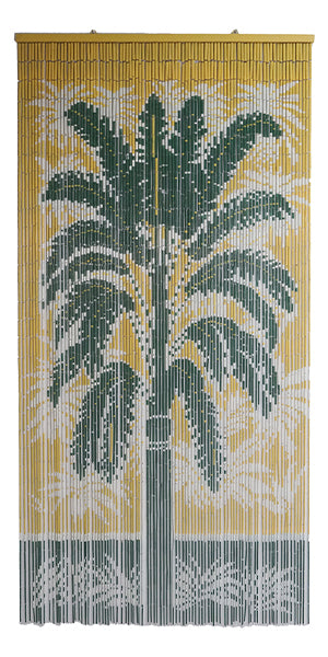Vietbud Decor Bamboo Curtain Room Divider – Cranes with Red Sun Artwork, 90 × 200 cm – Natural Vietnamese Handcrafted Panel for Doorway, Wall Decor & Insect Barrier